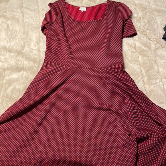 LULAROE POLKADOT DRESS PLUS SIZE RETRO CONTEMPORARY - Picture 1 of 3